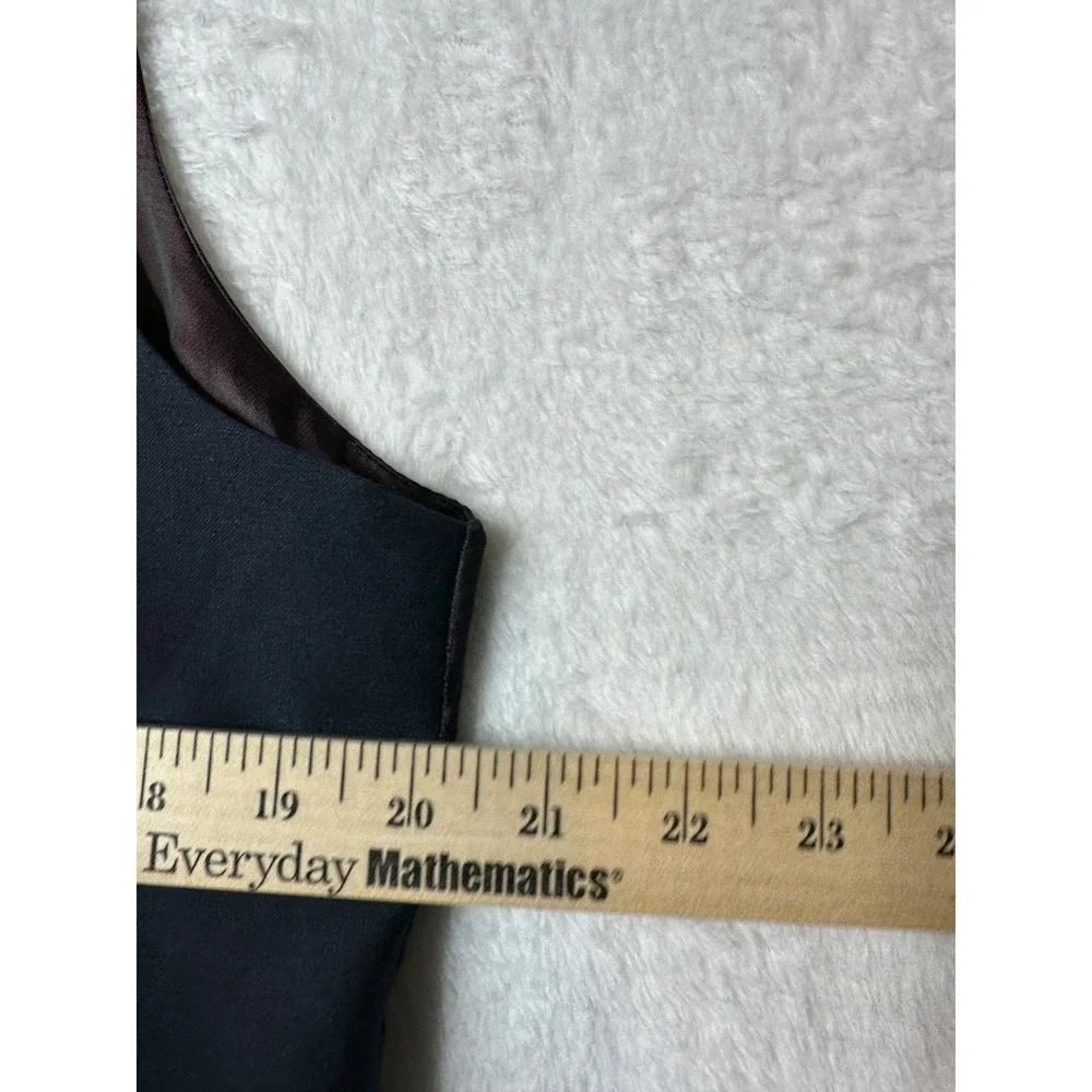Gino Valentino Milano Mens Suit Vest Navy Blue Burgundy Back Waistcoat 38S 48S